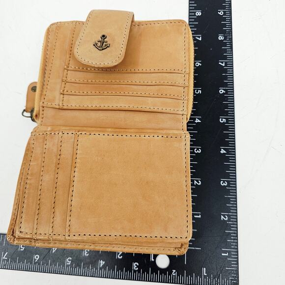 Harbour 2nd Women’s Gold Cognac Tan Amber Genuine Leather Wallet - Picture 8 of 9
